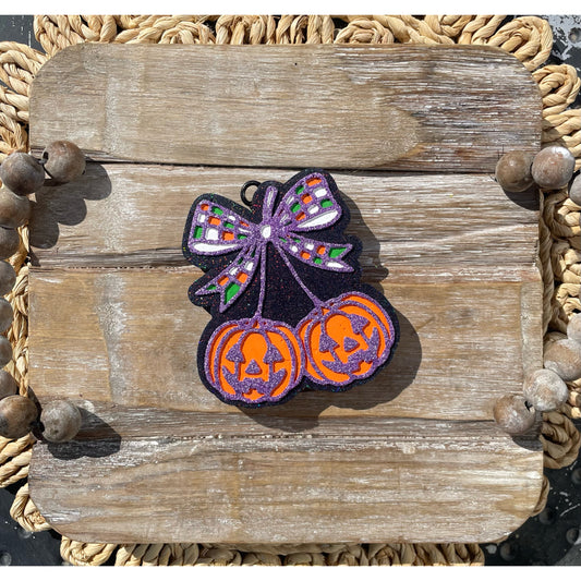 Pumpkin Bow Car Freshie