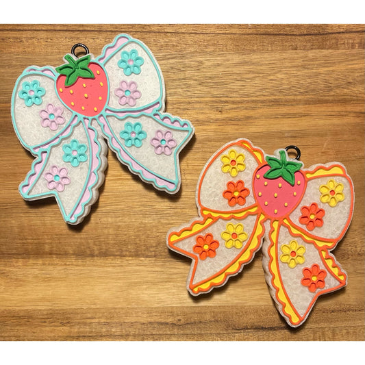 Strawberry Bow Car Freshies