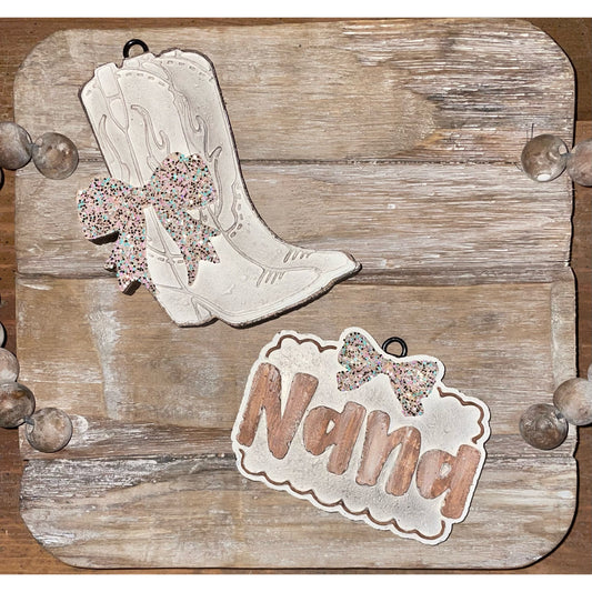 Cowgirl Boots & Nana Car Freshie